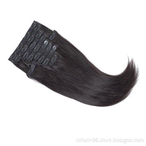 Beautiful Hair Hot Selling 100% Human Hair Clips in Hair Extension Hot Sale